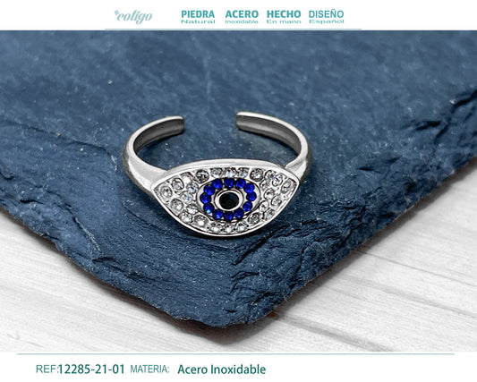 Anillo Acero de Ojo Turco