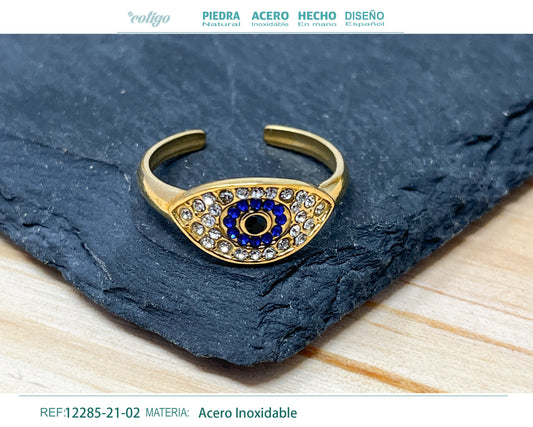 Anillo Acero de Ojo Turco