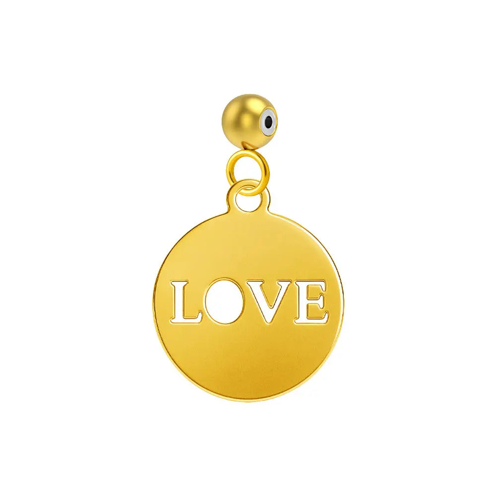 CHARM Acero Inoxidable color Dorado -con Bola de Goma - cotigo