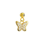 CHARM de Cobre Chapado Oro 14K con Circonita-con Bola de Goma - cotigo