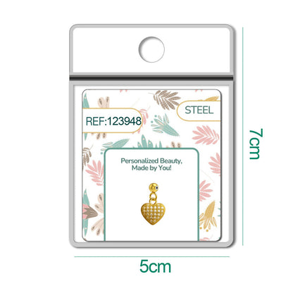 CHARM de Cobre Chapado Oro 14K con Circonita-con Bola de Goma