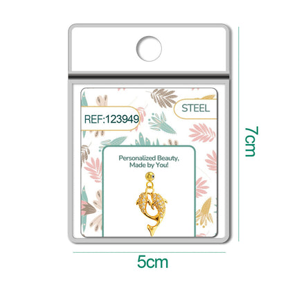 CHARM de Cobre Chapado Oro 14K con Circonita-con Bola de Goma