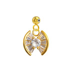 CHARM de Cobre Chapado Oro 14K con Circonita-con Bola de Goma - cotigo