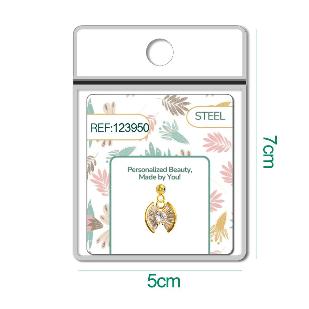 CHARM de Cobre Chapado Oro 14K con Circonita-con Bola de Goma - cotigo