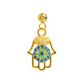 CHARM de Cobre Chapado Oro 14K con Circonita-con Bola de Goma - cotigo