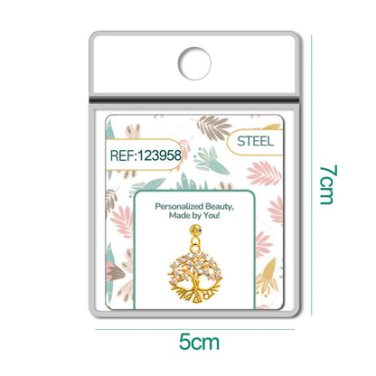 CHARM de Cobre Chapado Oro 14K con Circonita-con Bola de Goma