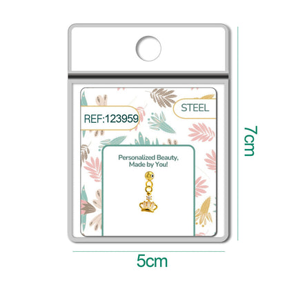 CHARM de Cobre Chapado Oro 14K con Circonita-con Bola de Goma