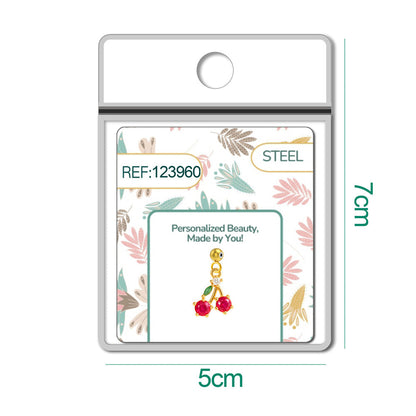 CHARM de Cobre Chapado Oro 14K con Circonita-con Bola de Goma