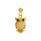 CHARM de Cobre Chapado Oro 14K con Circonita-con Bola de Goma - cotigo