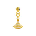 CHARM de Cobre Chapado Oro 14K con Circonita-con Bola de Goma - cotigo