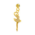 CHARM de Cobre Chapado Oro 14K con Circonita-con Bola de Goma - cotigo