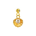 CHARM de Cobre Chapado Oro 14K con Circonita-con Bola de Goma - cotigo