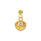 CHARM de Cobre Chapado Oro 14K con Circonita-con Bola de Goma - cotigo