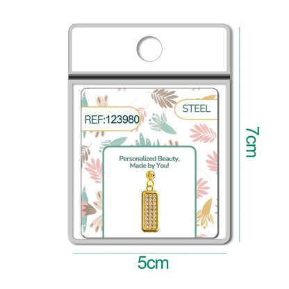 CHARM de Cobre Chapado Oro 14K con Circonita-con Bola de Goma