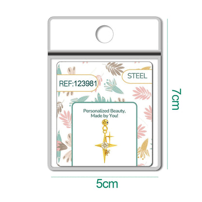 CHARM de Cobre Chapado Oro 14K con Circonita-con Bola de Goma