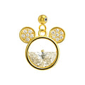 CHARM de Cobre Chapado Oro 14K con Circonita-con Bola de Goma - cotigo