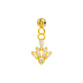 CHARM de Cobre Chapado Oro 14K con Circonita-con Bola de Goma - cotigo