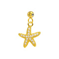 CHARM de Cobre Chapado Oro 14K con Circonita-con Bola de Goma - cotigo