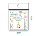 CHARM de Letra D Acero color Dorado con Circonita-con Bola de Goma - cotigo