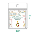 CHARM de Letra G Acero color Dorado con Circonita-con Bola de Goma - cotigo