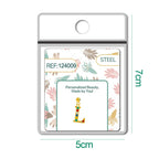 CHARM de Letra L Acero color Dorado con Circonita-con Bola de Goma - cotigo