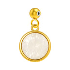 CHARM Acero Dorado con piedra Nacimiento de JUNIO-con Bola de Goma - cotigo