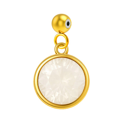 CHARM Acero Dorado con piedra Nacimiento de JUNIO-con Bola de Goma