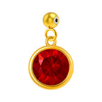 CHARM Acero Dorado con piedra Nacimiento de JULIO-con Bola de Goma - cotigo