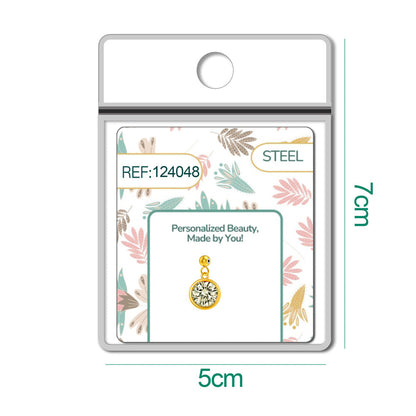 CHARM Acero Dorado con piedra Nacimiento de AGOSTO-con Bola de Goma