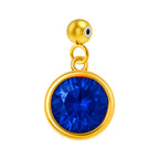 CHARM Acero Dorado con piedra Nacimiento de SEPTIEMPRE-con Bola de Goma - cotigo