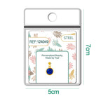CHARM Acero Dorado con piedra Nacimiento de SEPTIEMPRE-con Bola de Goma - cotigo