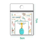 CHARM Acero Dorado Chapado Oro 14 K-con Bola de Goma - cotigo