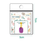 CHARM Acero Dorado Chapado Oro 14 K-con Bola de Goma - cotigo