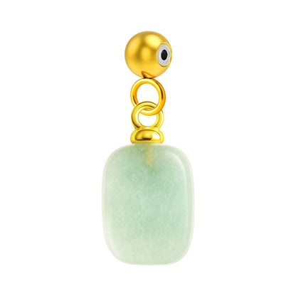 CHARM Acero Dorado Chapado Oro 14 K-con Bola de Goma