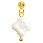CHARM Acero Dorado Chapado Oro 14 K-con Bola de Goma - cotigo