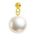 Charm colgante de perla redonda con bola de acero con goma