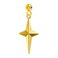 Charm colgante de estrella polar con bola de acero con goma