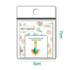 CHARM Acero Dorado Chapado Oro 14 K-con Bola de Goma - cotigo