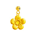 Charm colgante de flor con bola de acero con goma