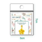 CHARM Acero Dorado Chapado Oro 14 K-con Bola de Goma - cotigo