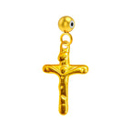 Charm colgante de cruz con bola de acero con goma