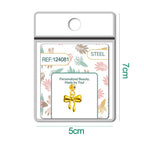 CHARM Acero Dorado Chapado Oro 14 K-con Bola de Goma - cotigo