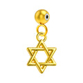 CHARM Acero Dorado Chapado Oro 14 K-con Bola de Goma - cotigo
