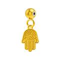 CHARM Acero Dorado Chapado Oro 14 K-con Bola de Goma - cotigo