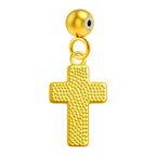CHARM Acero Dorado Chapado Oro 14 K-con Bola de Goma - cotigo