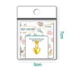 CHARM Acero Dorado Chapado Oro 14 K-con Bola de Goma - cotigo