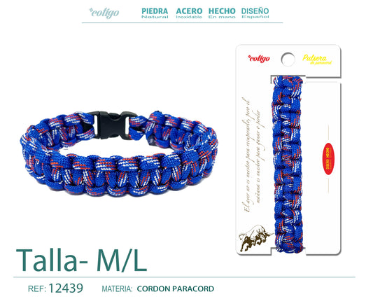 Pulsera Paracord trenzado Talla-M,L