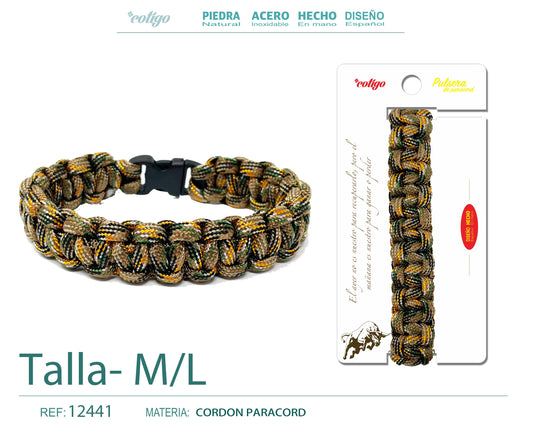 Pulsera Paracord trenzado Talla-M,L