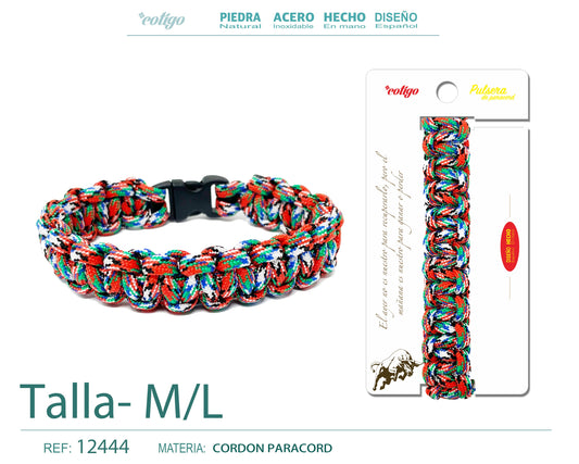 Pulsera Paracord trenzado Talla-M,L