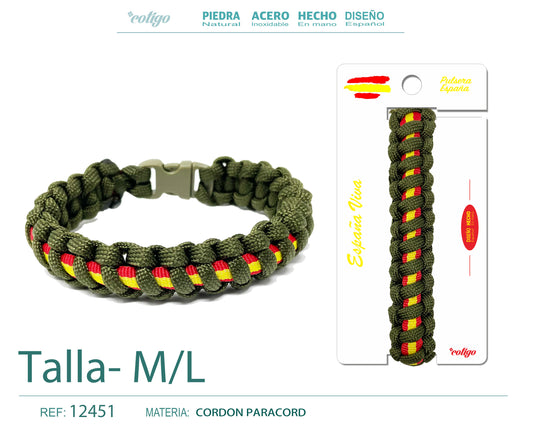 Pulsera Paracord trenzado Talla-M,L